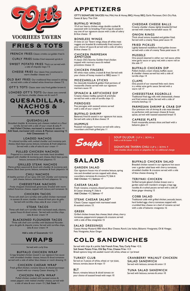 Otts » Our Menu